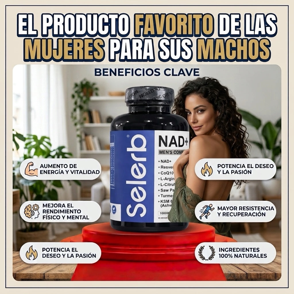 Selerb Nad Supplement: Energía, vitalidad y bienestar celular masculino.
